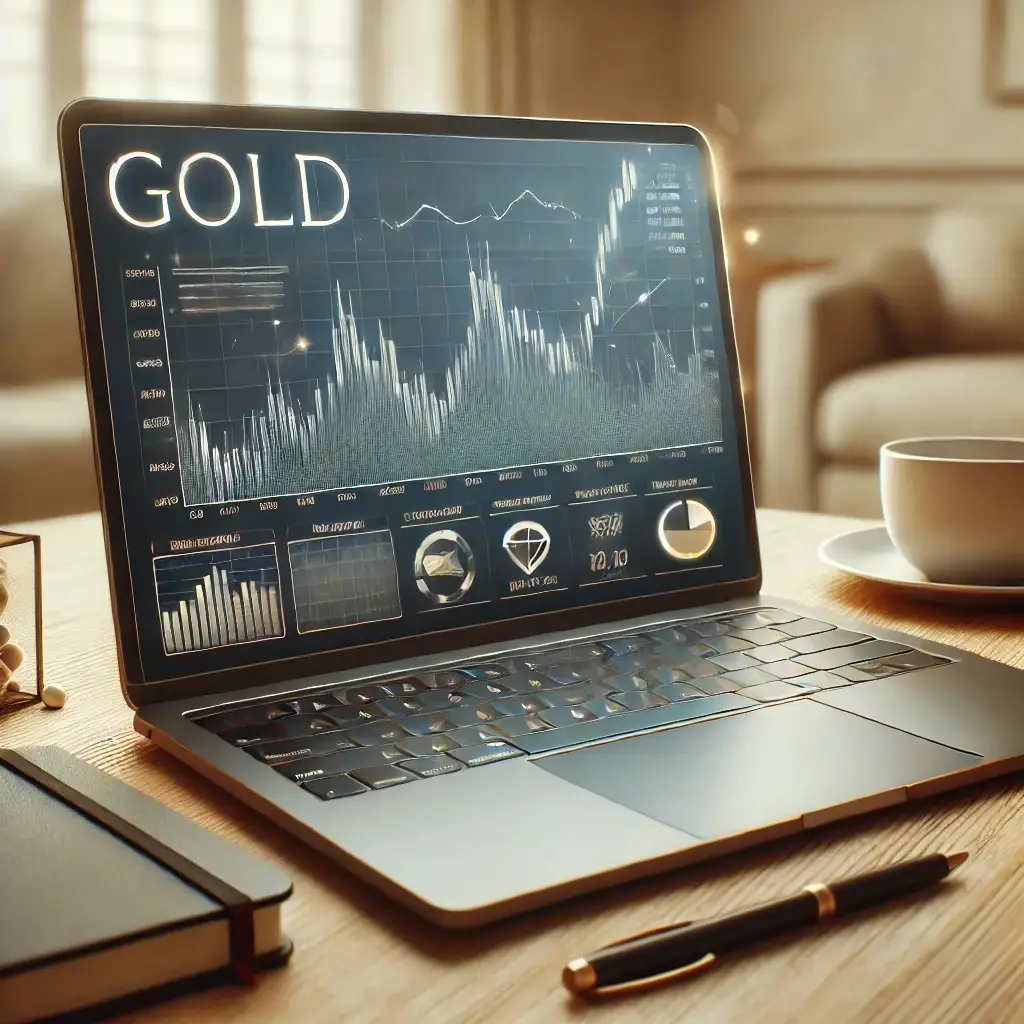 Plataforma de negociación de oro en línea con datos en tiempo real y herramientas de análisis fáciles de usar.